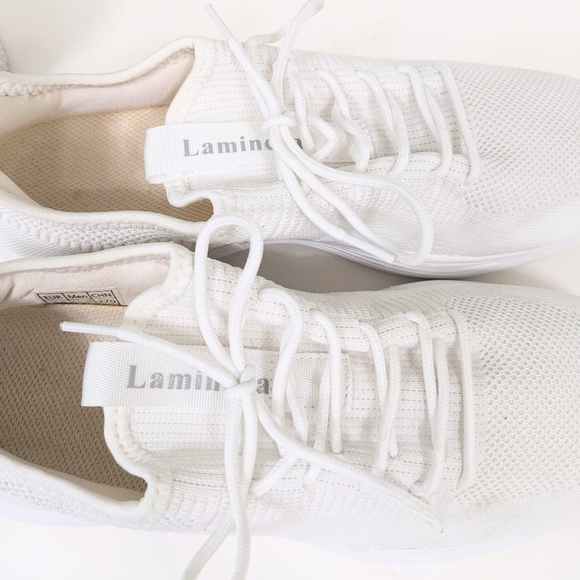 White Men's Knit Sneakers Laminoa - Picture 5 of 8